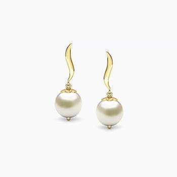 Snow Drop Pearl Drop Earrings