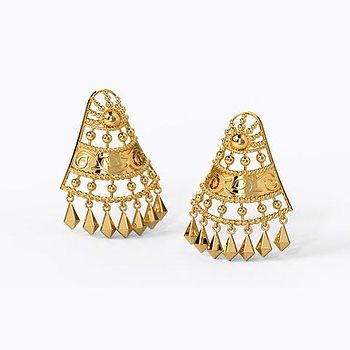 Saniya Gold Drop Earrings