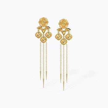 Naina Gold Drop Earrings
