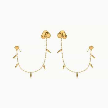 Samaira Gold Chain Ear Cuffs