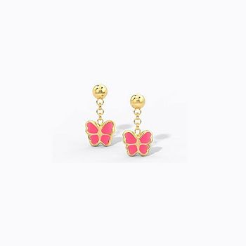 Butterfly Flutter Kids Gold Stud Earrings