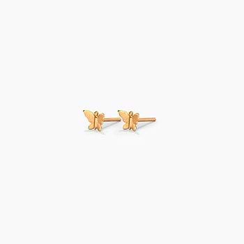 Petite Butterfly Kids' Gold Earrings