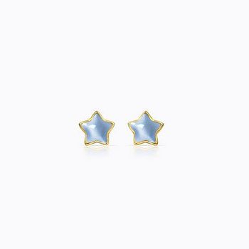 Twinkling Star Kids' Gold Earrings