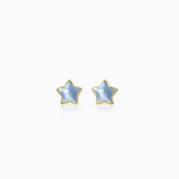 Twinkling Star Kids' Gold Earrings