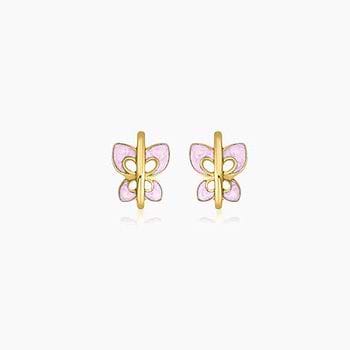 Flutter Butterfly Kids' Gold Earrings