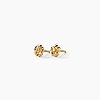 Tiny Floret Kids' Gold Earrings