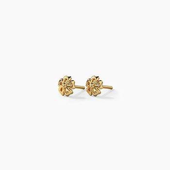 Tiny Floret Kids' Gold Earrings