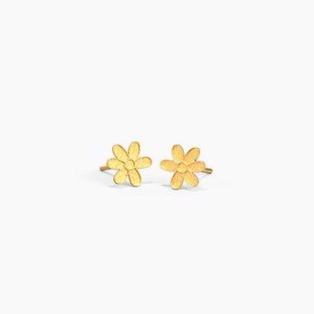 Floral Bloom Kids' Gold Earrings