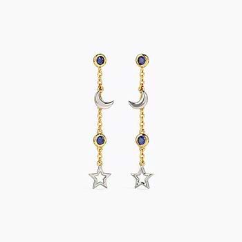 Starry Gemstone Drop Earrings