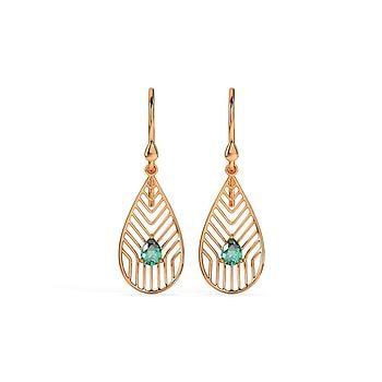 Prisha Petal Gemstone Drop Earrings