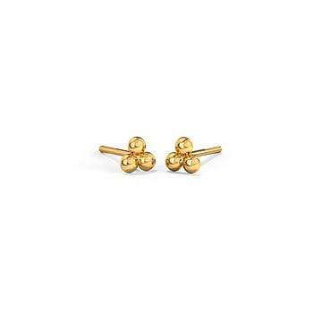 Three Round Flower Stud Earring