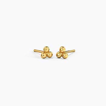 Three Round Flower Stud Earring