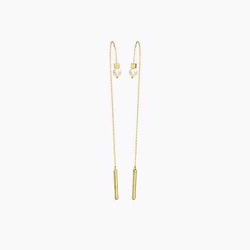 Ivory Grace Gemstone Sui Dhaga Earrings