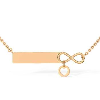 Infinity Personalised Gemstone Necklace For Women