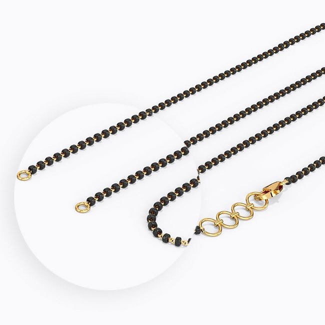 Caratlane black beads chain discount