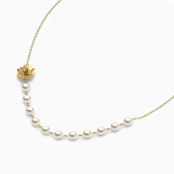 Floret Pearl String Necklace