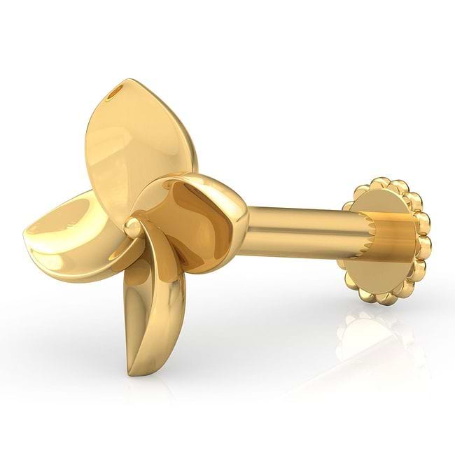 Only gold nose pin top