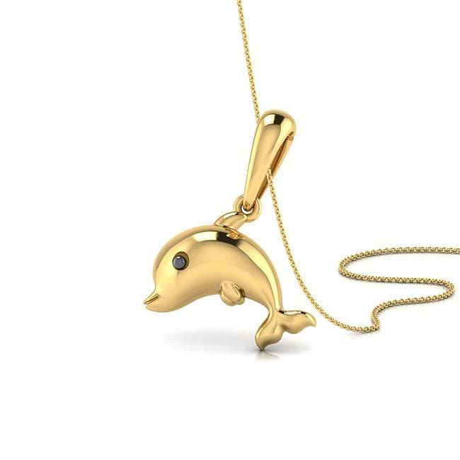 I Am Loved Dolphin Pendant with Diamond Accents