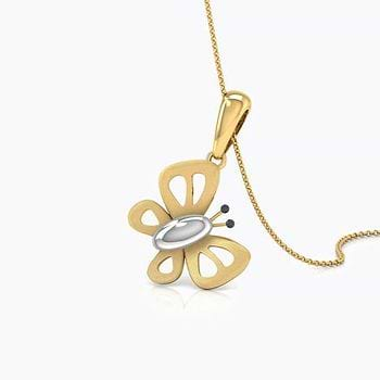 Lil Butterflies Kids' Gold Pendant