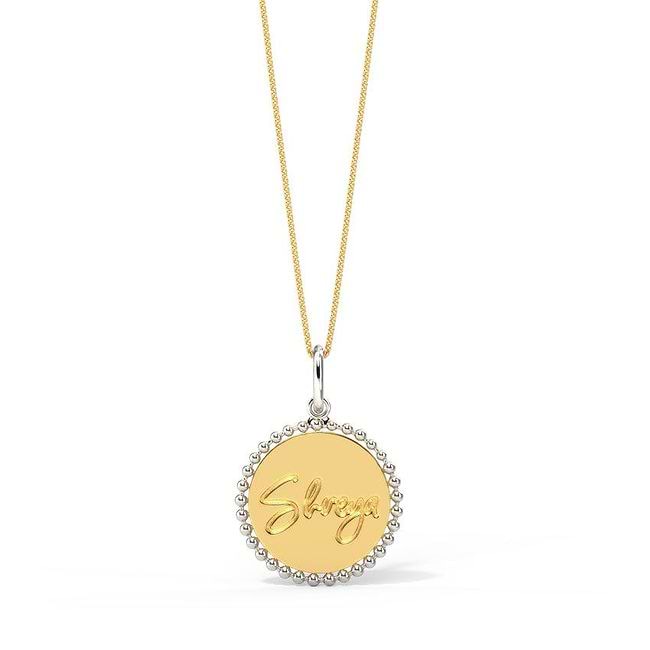A name gold locket on sale