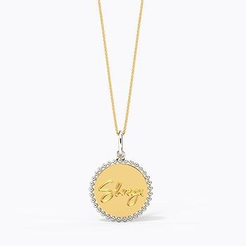 Personalised Name Gold Pendant