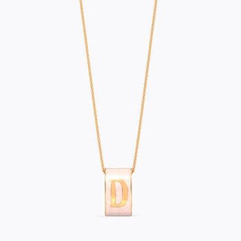 Alphabet D Vibrant Gold Pendant