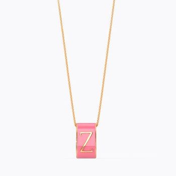 Alphabet Z Vibrant Gold Pendant