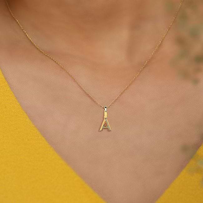 Alphabet a gold pendant store