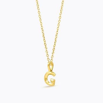 Bold Alphabet G Gold Pendant