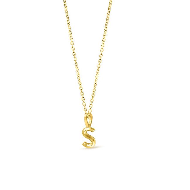 S pendant gold clearance