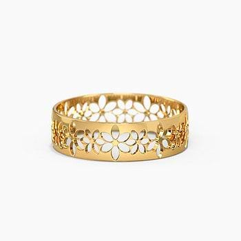 Floret Cutout Gold Band