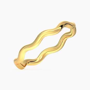 Wavy Stackable Gold Ring