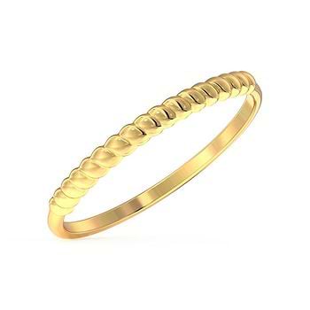 Swivel Stackable Gold Ring
