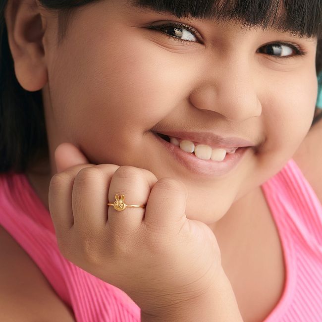 Gold ring for one year baby girl store