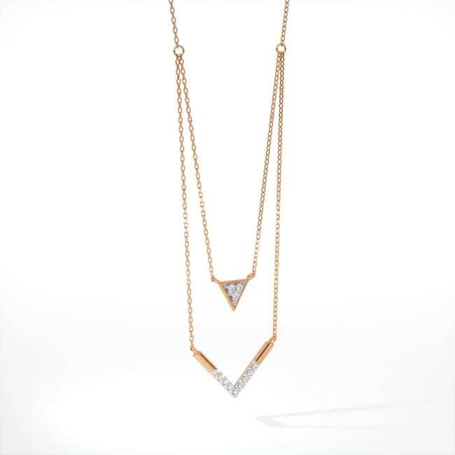 Shop Victory Multi Layer Diamond Necklace Online - CaratLane US