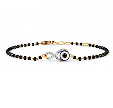 Evil Eye Diamond Mangalsutra Bracelet Evil Eye Diamond Mangalsutra Bracelet