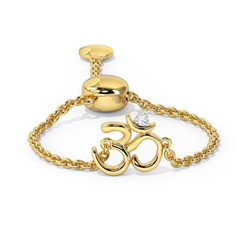 Om Diamond Flexi Ring