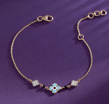 Floret Evil Eye Mangalsutra Bracelet Floret Evil Eye Mangalsutra Bracelet