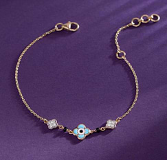 Floret Evil Eye Mangalsutra Bracelet Floret Evil Eye Mangalsutra Bracelet