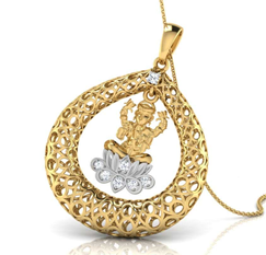 Kamala Lakshmi Diamond Pendant
