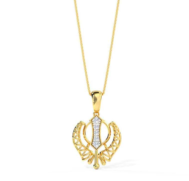Khalsa Diamond Pendant