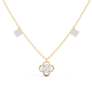Baroque Clover Diamond Necklace