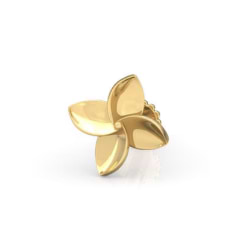 Esha Floret Gold Nose Pin
